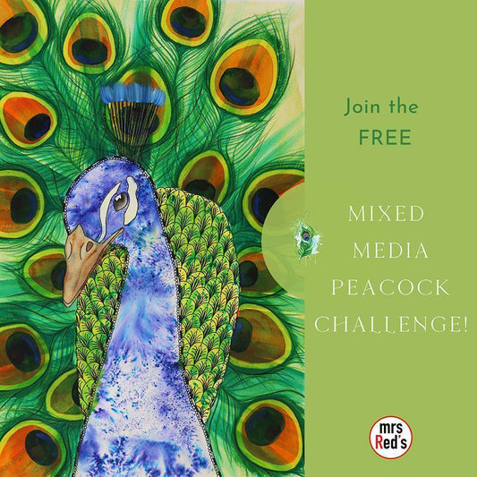 Join the Mixed Media Peacock Challenge