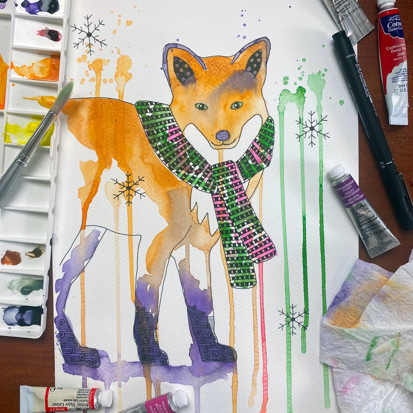 July 23 | Untangle with Watercolour | Paint and Sip | Watercolour | Doodling