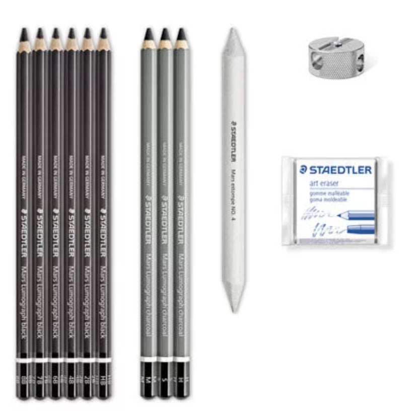 Staedtler Charcoal Pencil Set | 12 Piece Set