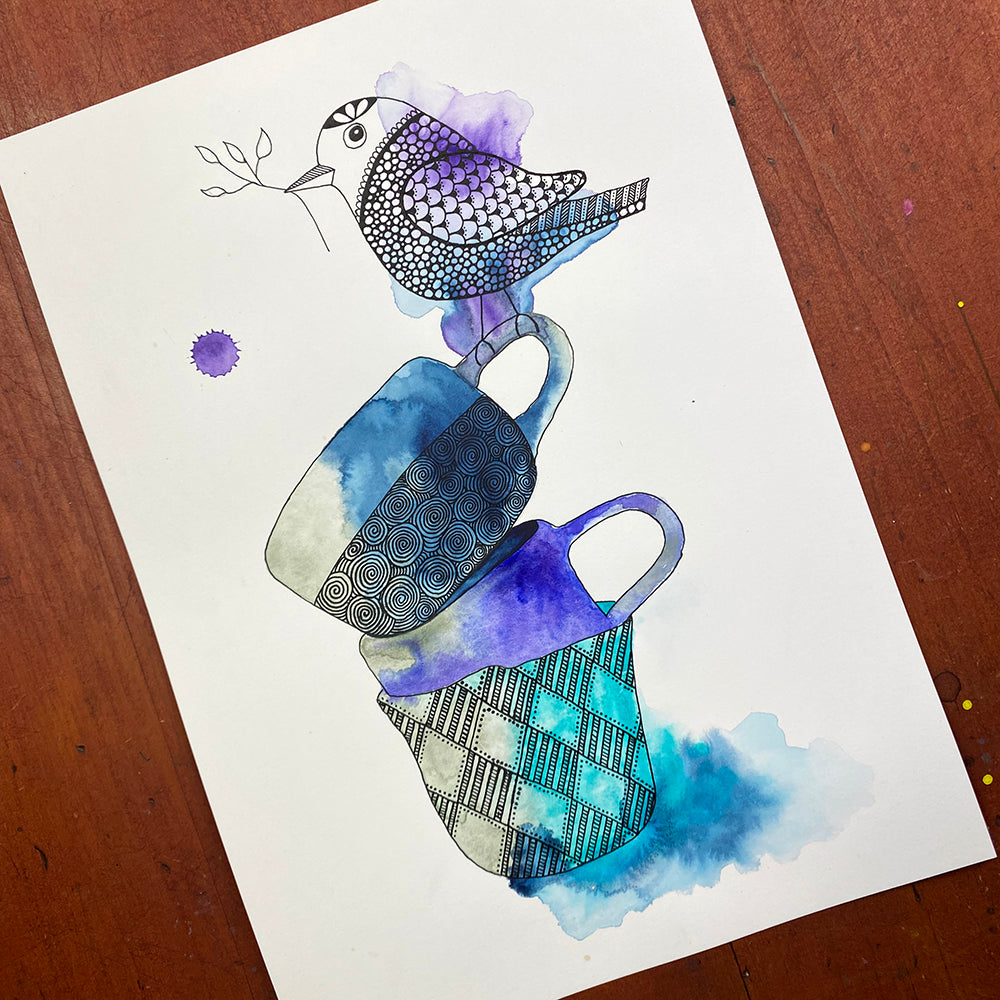 May 23 | Untangle with Watercolour | Paint and Sip | Watercolour | Doodling