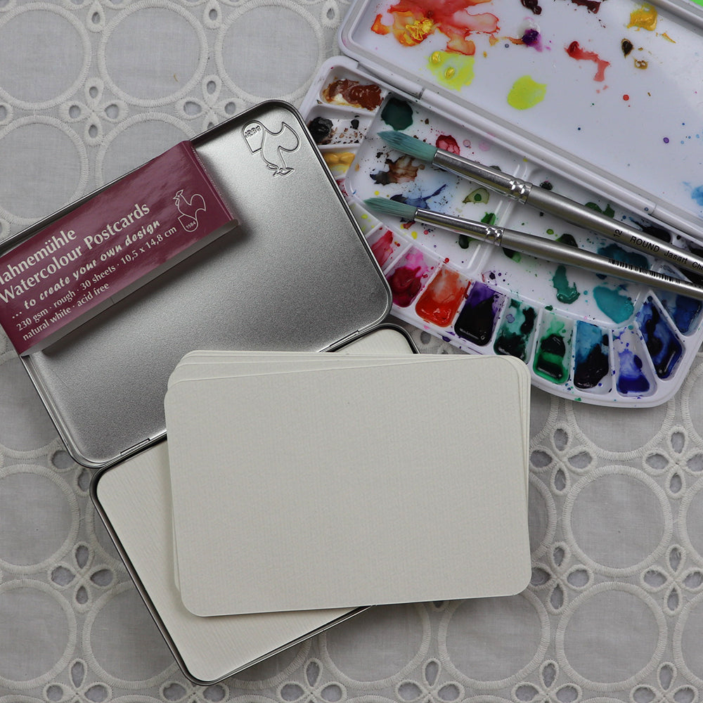 Hahnemuhle Watercolour Postcards Set | 230gsm | Rough | 30 postcards