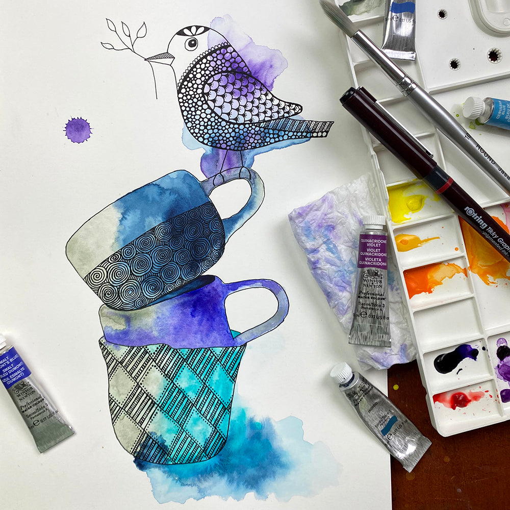 May 23 | Untangle with Watercolour | Paint and Sip | Watercolour | Doodling