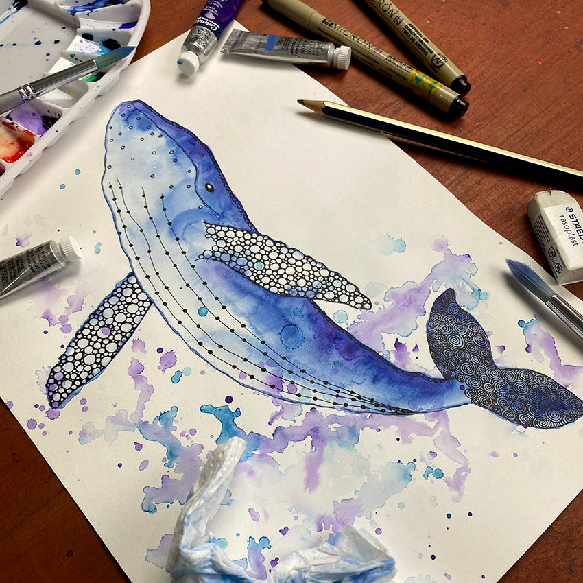 August 23 | Untangle with Watercolour | Paint n Sip | Doodling