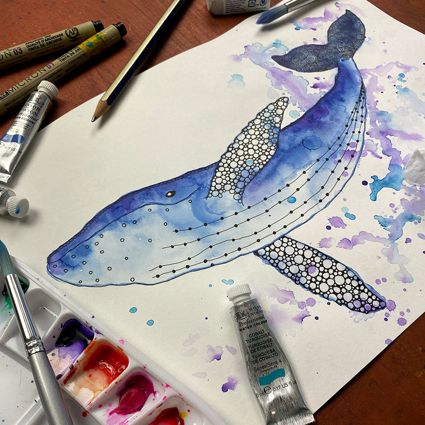 August 23 | Untangle with Watercolour | Paint n Sip | Doodling