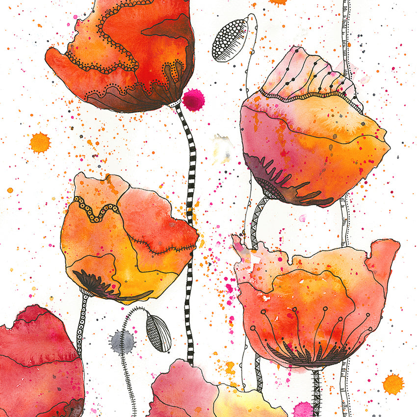 April | Wine & Untangle | Paint n Sip | Watercolour | Doodling
