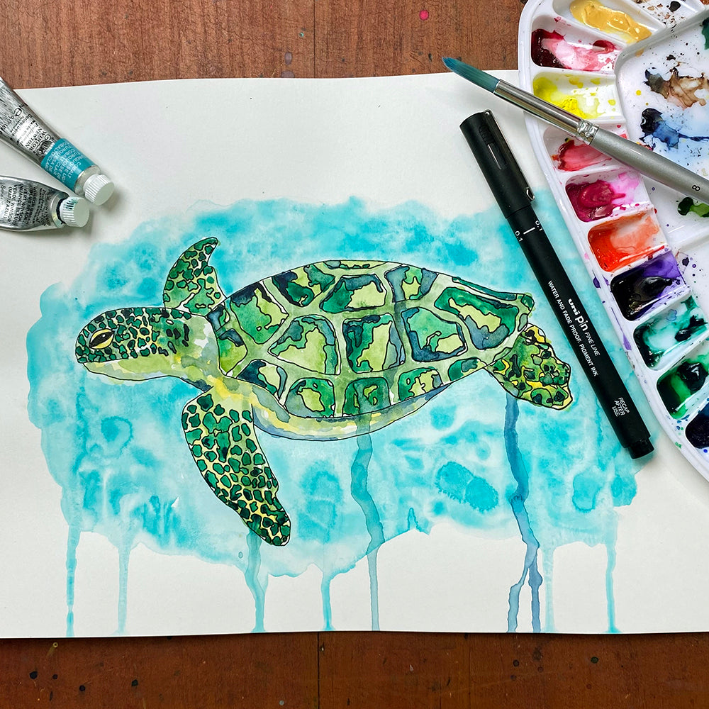 March | Wine & Untangle | Paint and Sip | Green Turtle