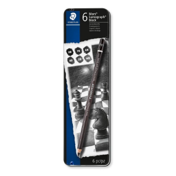 Staedtler Mars Lumograph BLACK | Graphite Drawing Pencil Set | Sketching