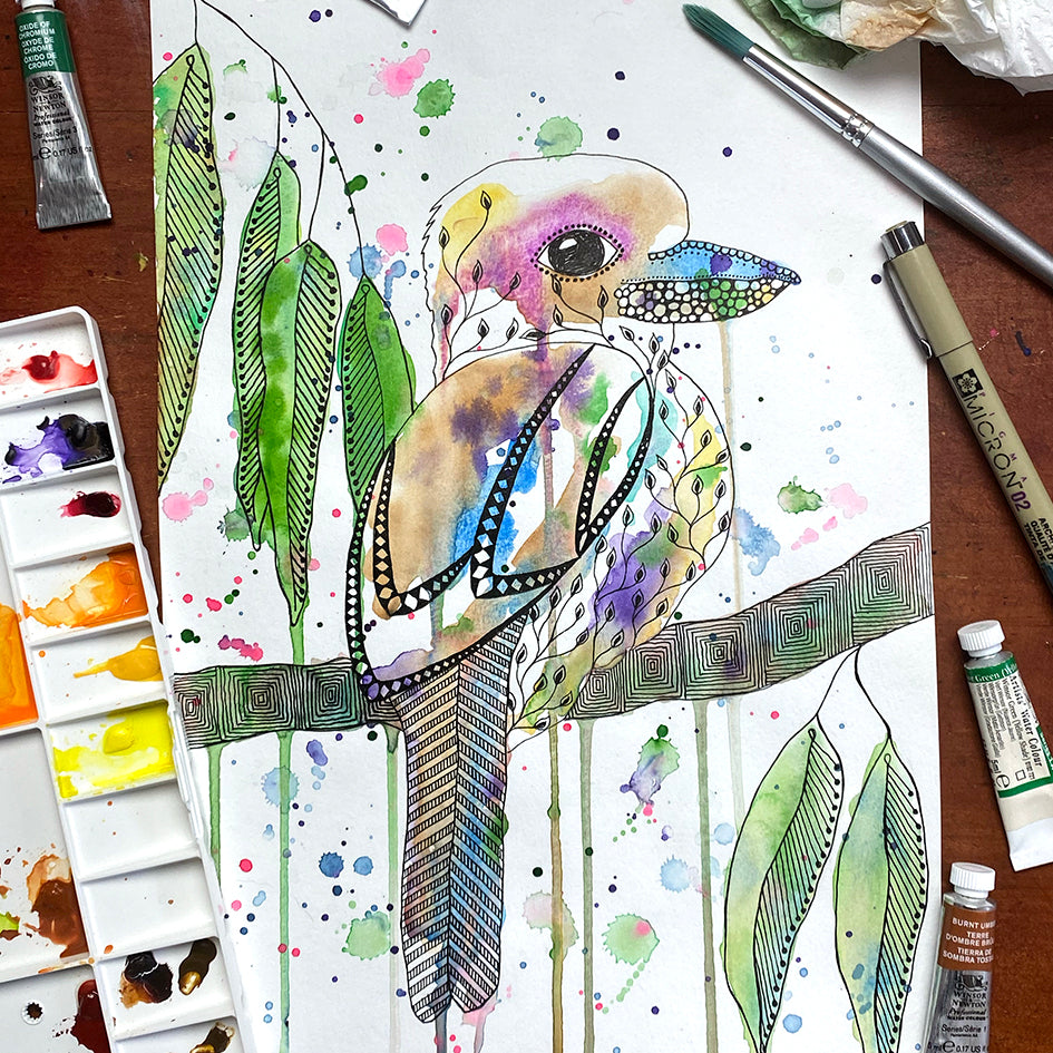September 23 | Untangle with Watercolour | Paint n Sip | Doodling