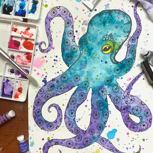 October 23 | Untangle with Watercolour | Paint n Sip | Doodling