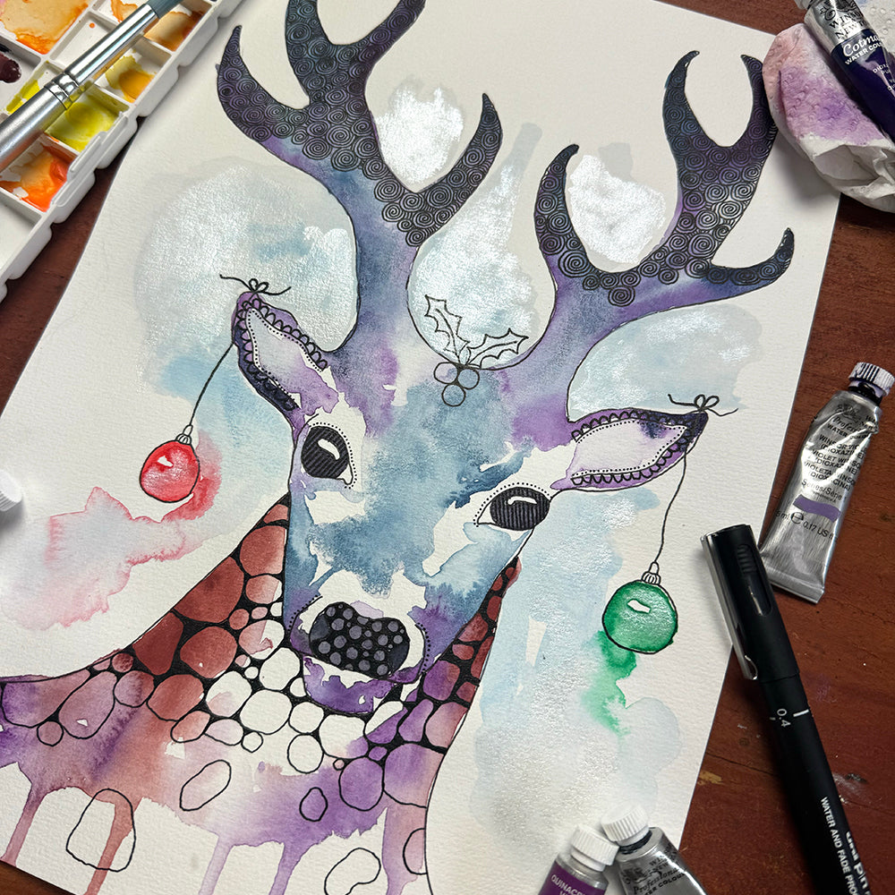 November 23 | Untangle with Watercolour | Paint n Sip | Doodling