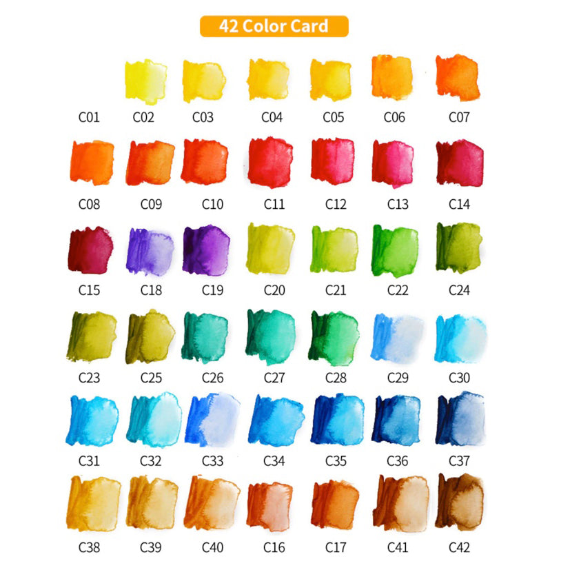 Superior Watercolour Swatches - 18, 25, 33, 42 colour options