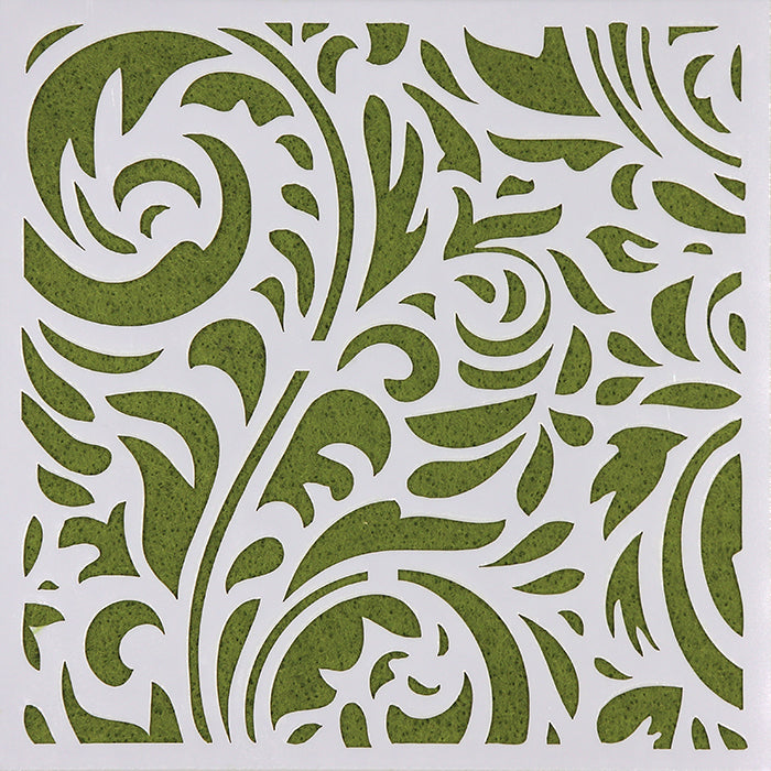 swirl pattern art stencil craft printmaking