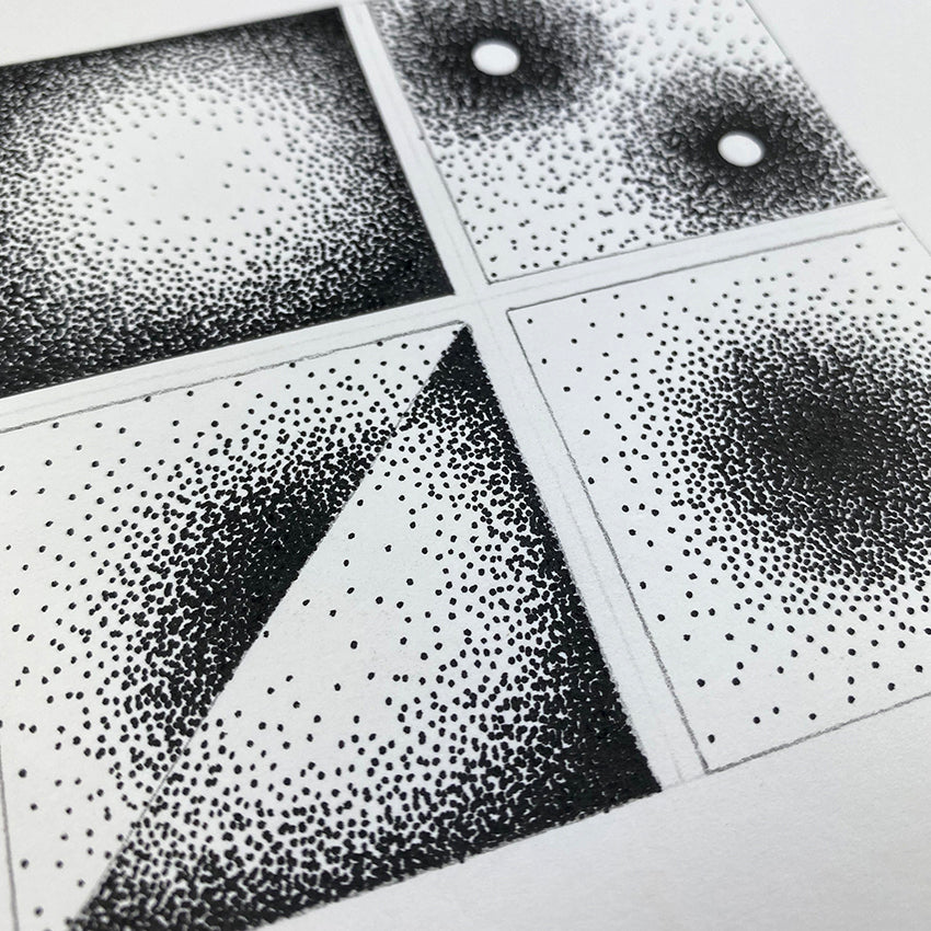 close up of dots drawing