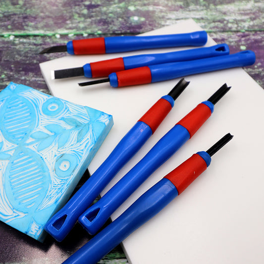 Delux lino cutting tools - set of 6