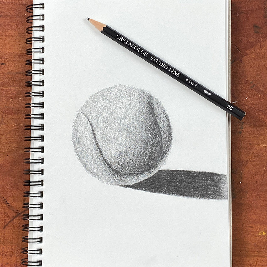 graphite drawing of a ball