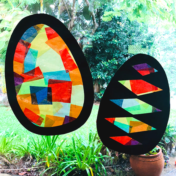 Paper Stained Easter Eggs