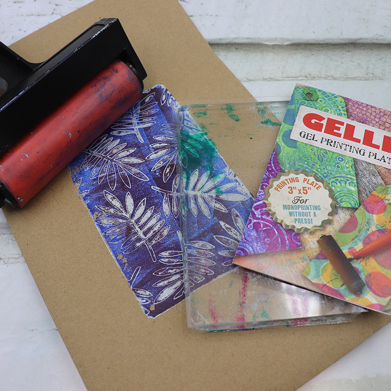 Gelli plates in different sizes for print making.
