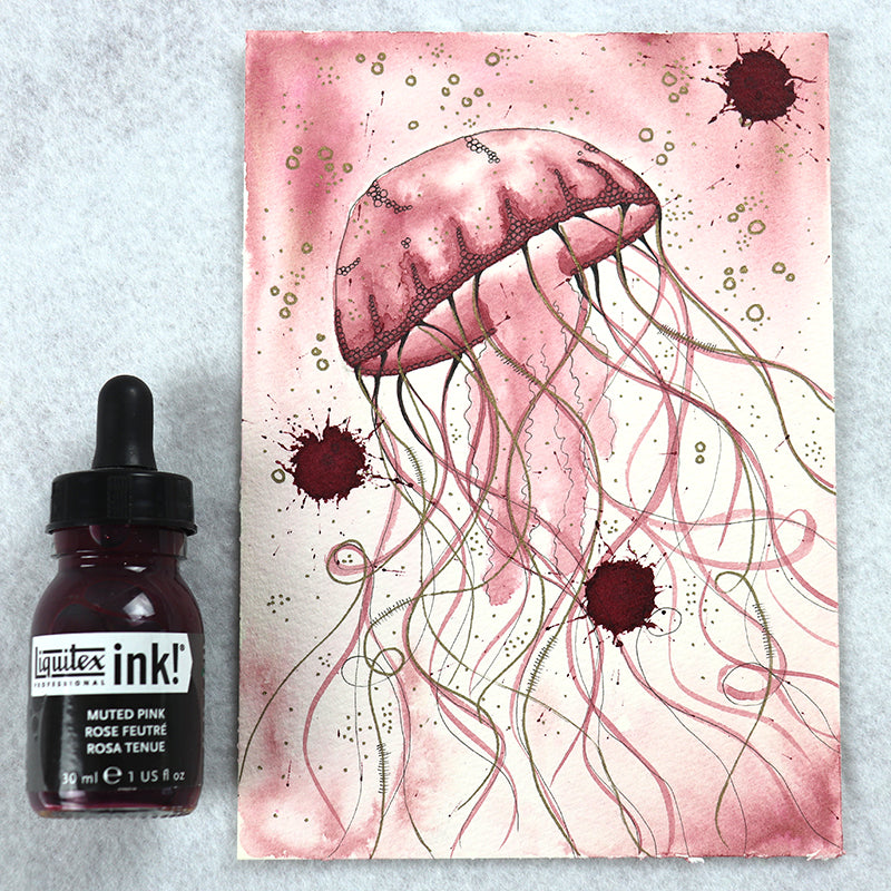 Liquitex Ink for drawing and painting with.