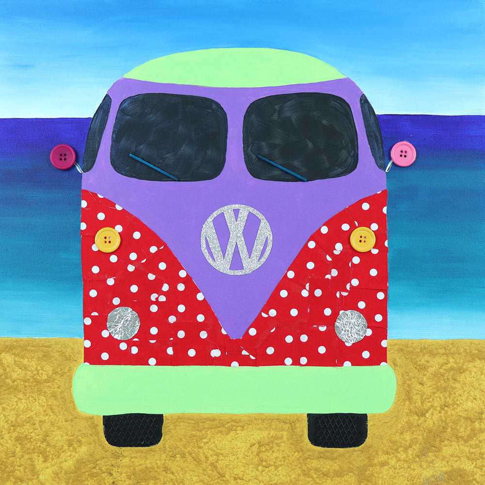 Red Polka Dot Kombi Canvas