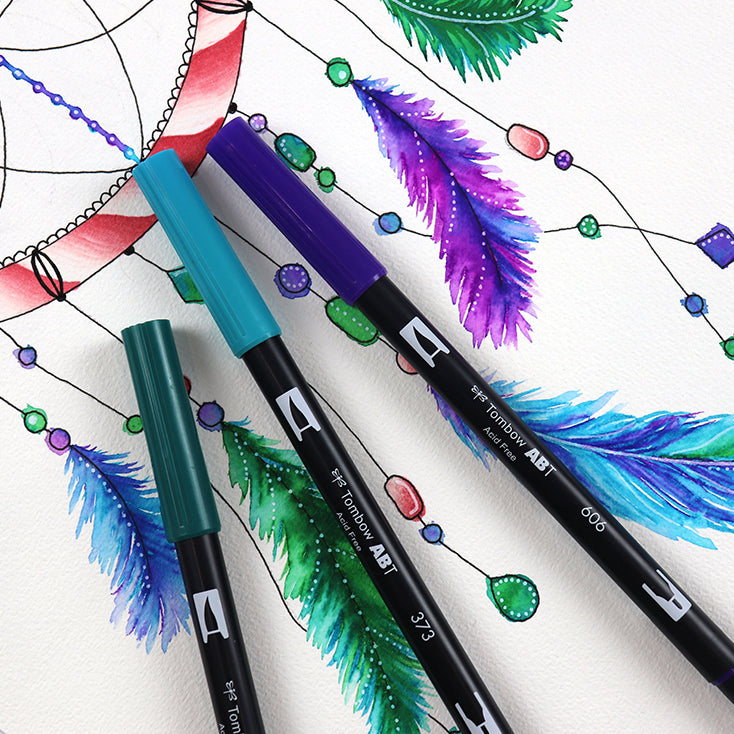 watercolour marker pens